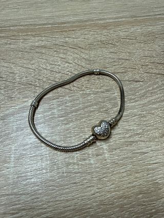 Pulsera Pandora Corazón Brillante Plata