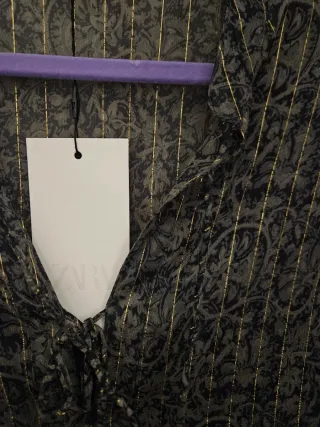 Blusa Zara boho chic bordados y abalorios