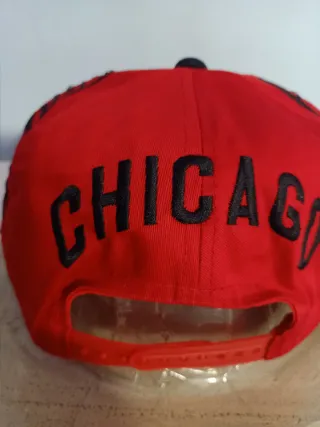Gorra Chicago Roja y Negra