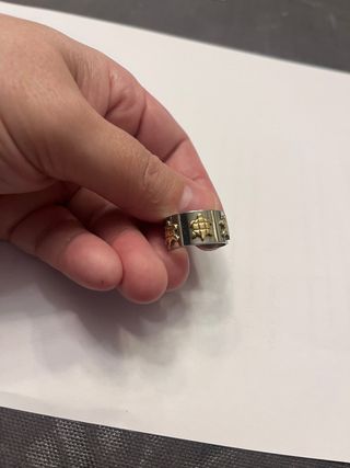 Pulsera y anillo mezcla dorado y plateado