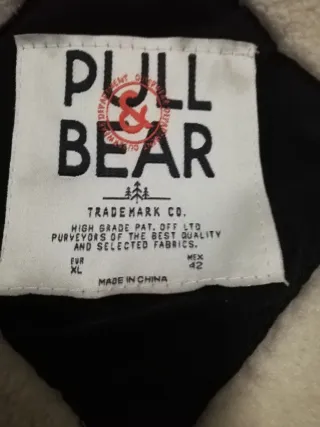 Parka Pull&Bear Negra Talla XL