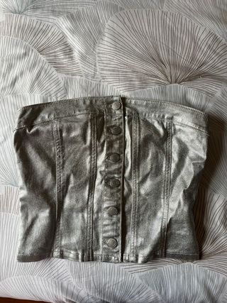 Top plateado Pull&Bear