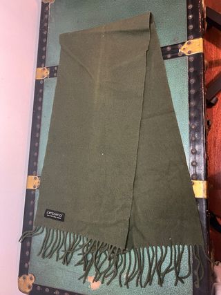 Sciarpa in lana d'agnello verde