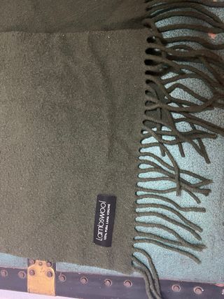 Sciarpa in lana d'agnello verde