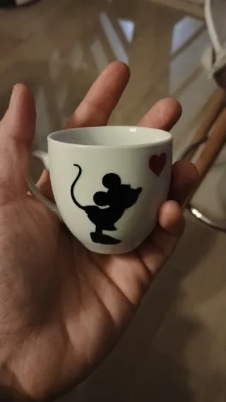 2 Tazzine Minnie e Topolino Cuore