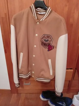 Chaqueta Zara Bomber Beige Talla M