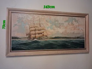 Se Aceptan Ofertas !!!! Cuadro Barco Velero Lien