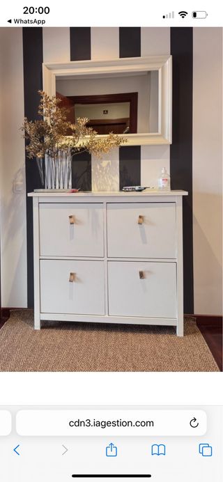 Mueble entrada zapatero con espejo