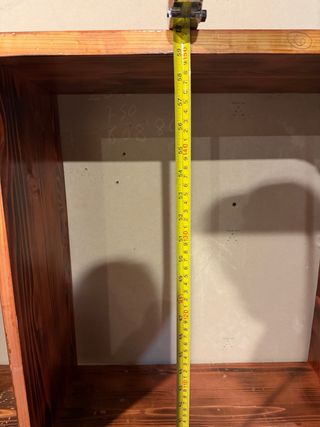 Mueble modular madera de roble con estantes