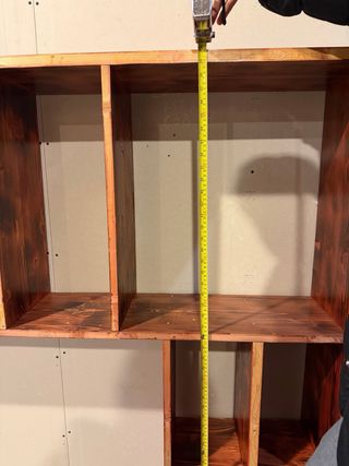 Mueble modular madera de roble con estantes