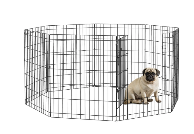 Corralito Perros PawHut 8 Paneles 76x61cm