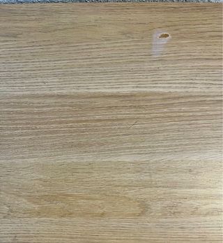 Mesita Ikea 2 cajones madera y blanco