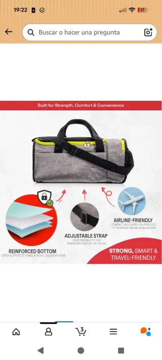 Mochila/ Bolsa de gimnasio 20 litros