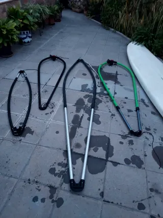 Tabla d surf blanca con complementos, 2"60 x 70 cm