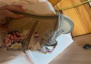Botas Encor Beige Invierno Florales