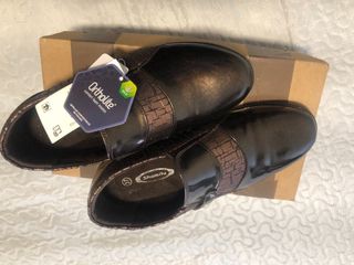 Zapatillas Mujer Marrón y Dorado