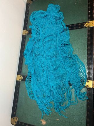 Sciarpa/coprispalle uncinetto blu