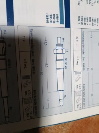 4 Calentadores FAE 74178 Opel Isuzu