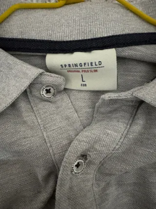 Polo gris hombre manga larga