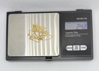 Cadena Forzada de oro de 18k, 2.42 g, 45.5 cm.
