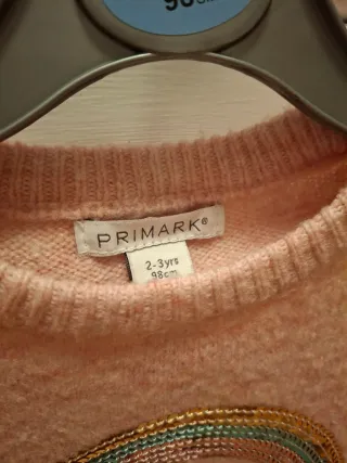 Vestido niña rosa con arcoíris