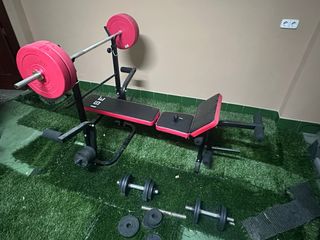 Banco multifunción ISE + Barra y discos