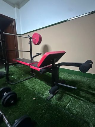 Banco multifunción ISE + Barra y discos