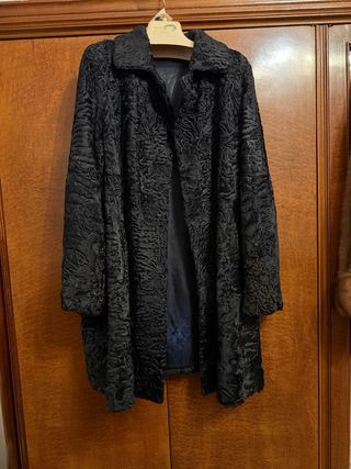 Cappotto Astrakan Nero