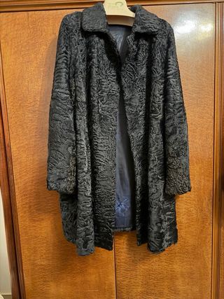Cappotto Astrakan Nero