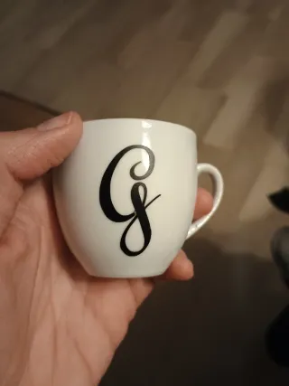 1 Tazzina personalizzata con lettera