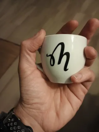 1 Tazzina personalizzata con lettera