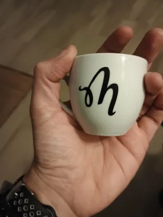 1 Tazzina personalizzata con lettera