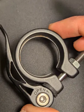 Morsetto reggisella bici nero