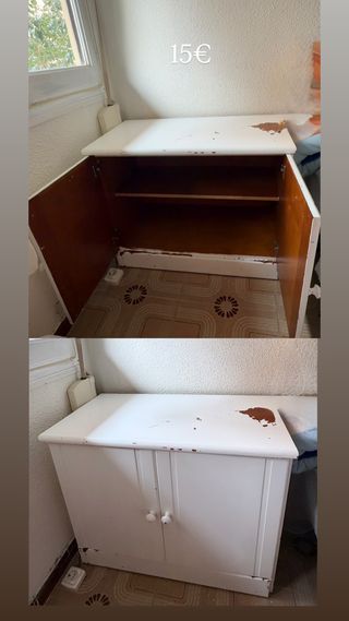 Mueble blanco con puertas