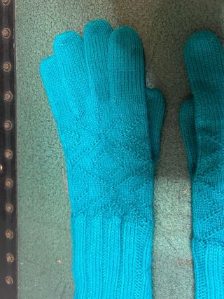 Guanti in lana turchese