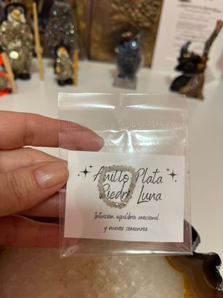 Anillo Piedra Luna Plata