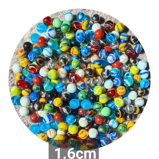 100 biglie di vetro 1.6cm vintage anni 70 80 90