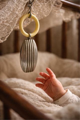 Antico sonaglio bimbo Art Déco