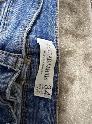 Pantalón Stradivarius Azul Talla 34