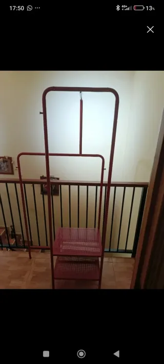 Perchero Metálico Rojo Ikea