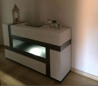 Aparador moderno madera blanco y gris