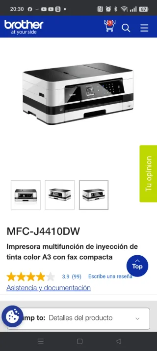 Impresora Multifunción Brother MFC-J4410DW