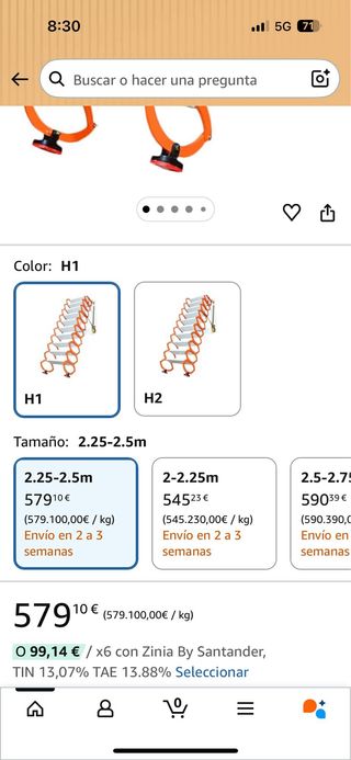 Escalera ático plegable