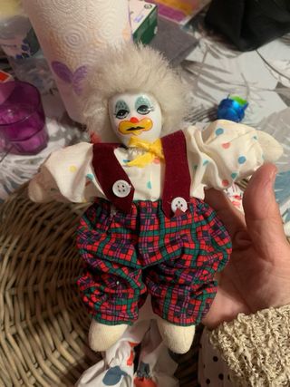 3 Figuras Payaso Porcelana + Gafas