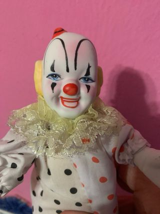 3 Figuras Payaso Porcelana + Gafas