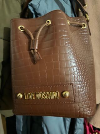 Bolso Love Moschino Marrón Cocodrilo