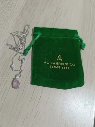 Collar 1° Plata Ley 925 con Pera Rosa