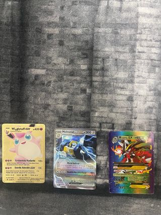 Lote 3 Cartas Pokémon: Wigglytuff, Melmetal, Lucar