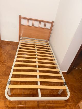 2 Somieres de Cama 90 Madera y Metal