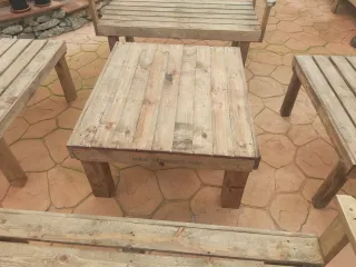 Conjunto Terraza Madera Palets Reciclada